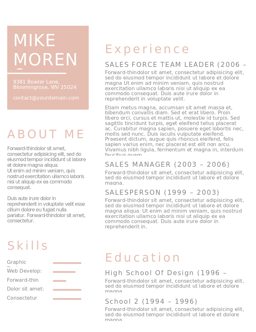 Rose Gold CV preview